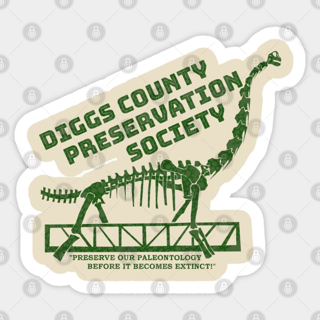 Diggs County Preservation Society Sticker by EpcotServo